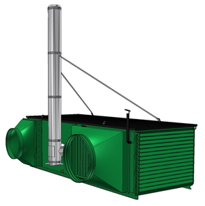 Compact blower consisting of: main blower (heating and support air) and reserve blower