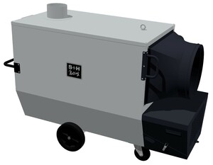 HLF series with axial fan and oil drain pan